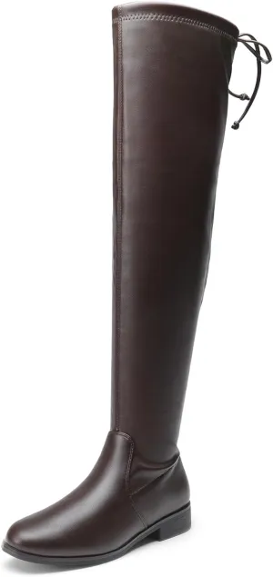 DREAM PAIRS Women's Thigh High Boots Low Block Heel Casual Fashion Over the Knee Boots DREAM PAIRS Women's Thigh High Boots Low Block Heel Casual Fashion Over the Knee Boots