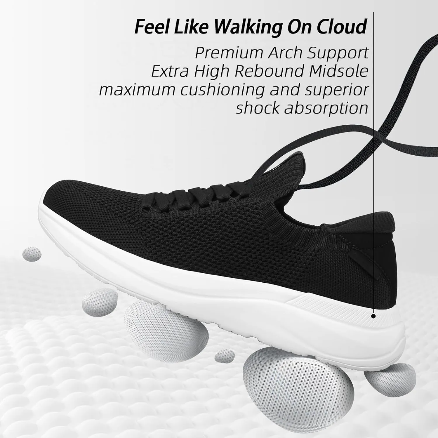 Mens Non Slip Running Shoes Lightweight Breathable Casual Walking Shoes Mesh Athletic Sneakers Workout Sports Sneakers