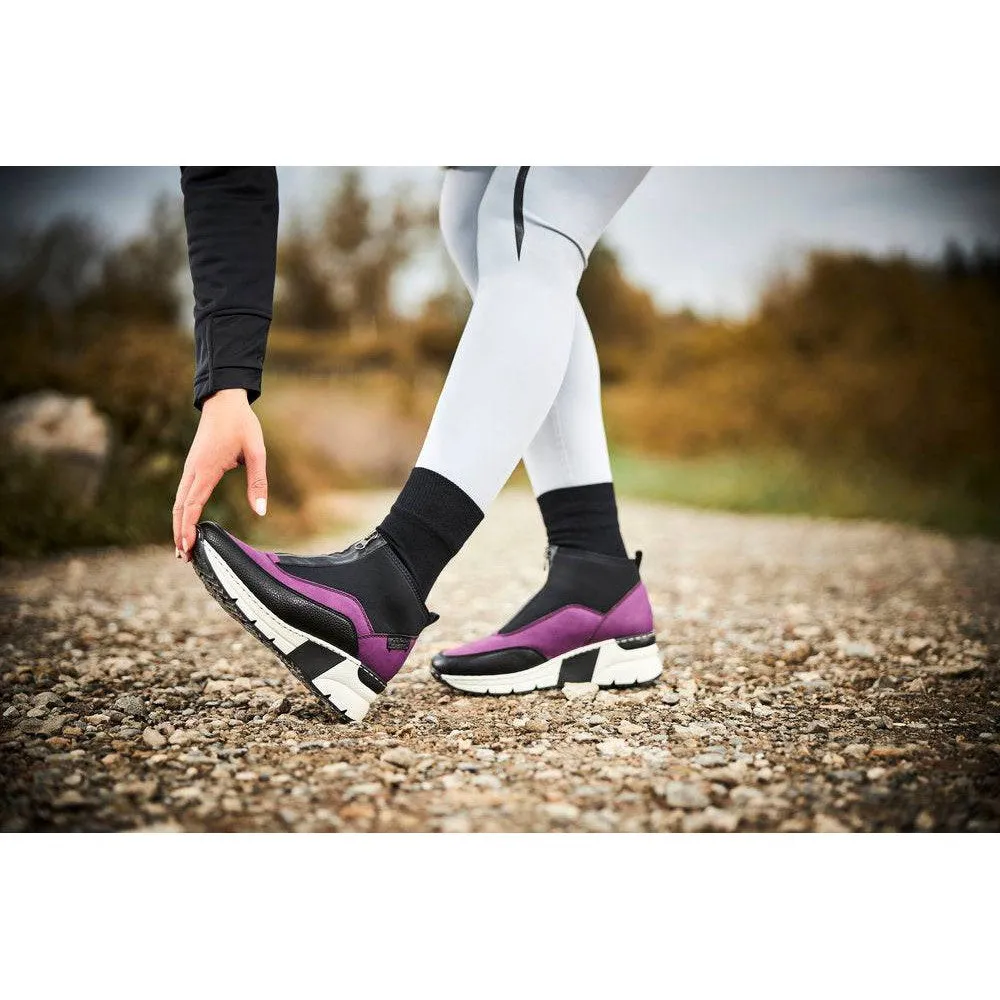 Rieker N6352-30 Ladies Amethyst Side Zip Ankle Boots